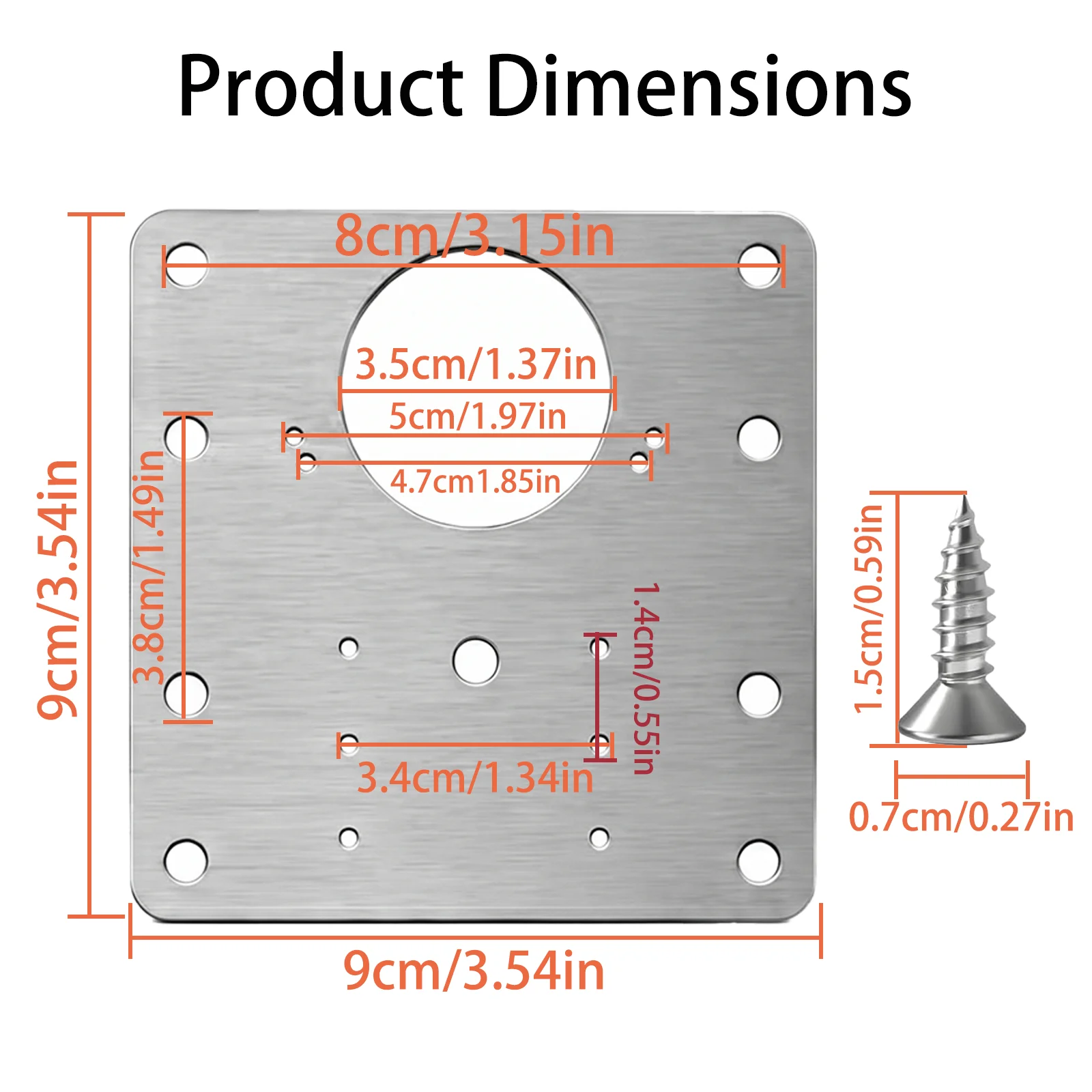Cupboard Door Hinge Repair Plates Stainless Steel Fix Board Wood Furniture Cabinet Drawer Window Hinge Bracket, Multiple Uses