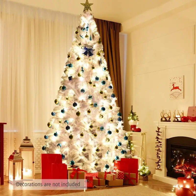 

6' / 7.5' / 9' Hinged Artificial Christmas Tree with Metal Stand-9 ft