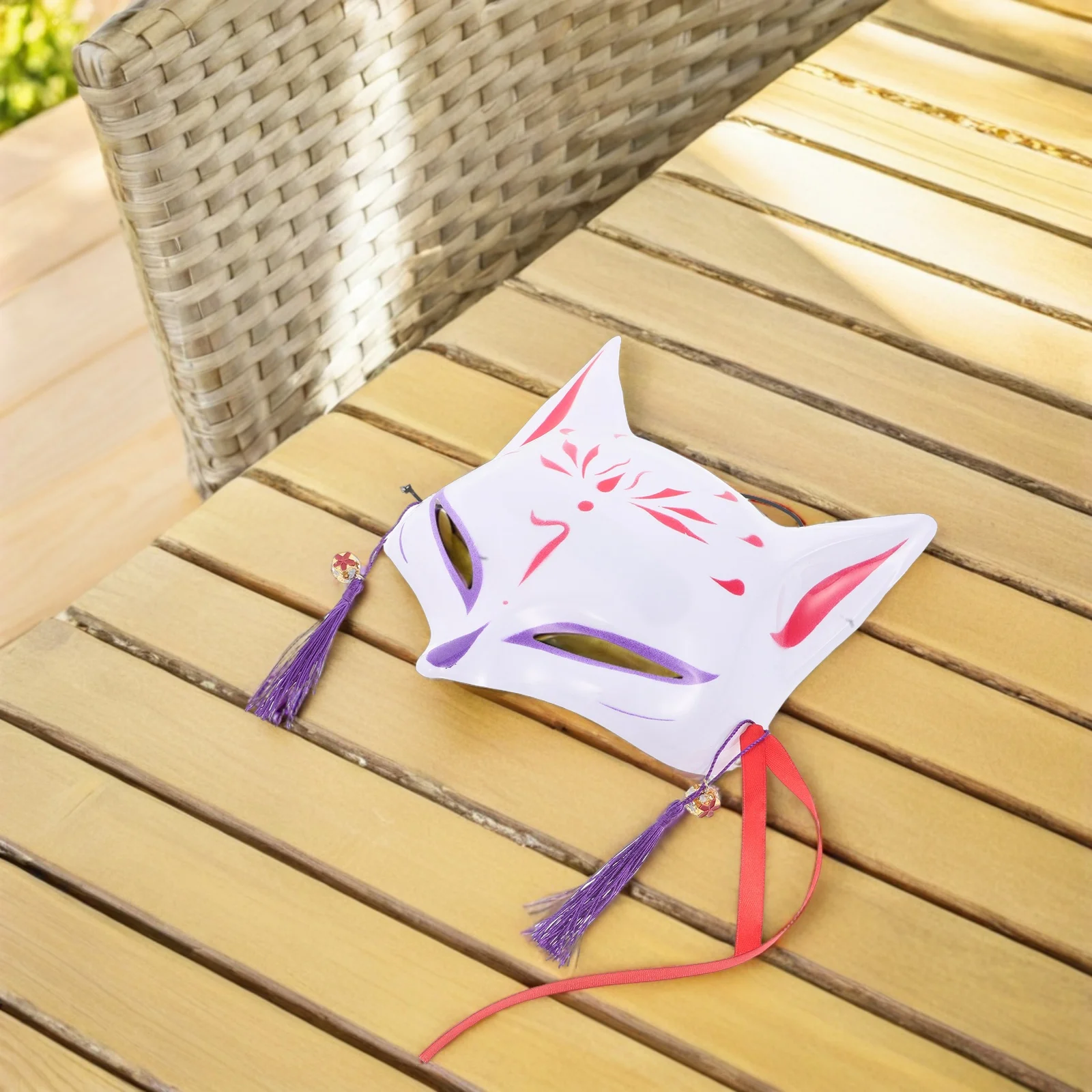 

Полумаска с изображением лисы, японская маска для лица лисы, Хэллоуин, косплей, маскарадный костюм животного, полулицевые маски животных