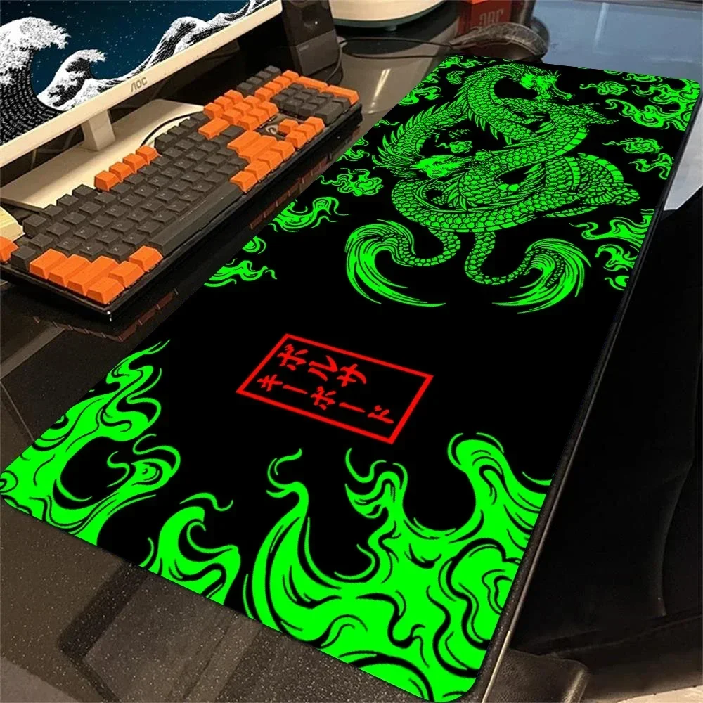 Mausepad Dragon Mouse Pad Company Large Anime Mouse Pad Desktop Table Mat Desk Mat Art Black Red Japan Carpet Gamer 900x400mm view 5