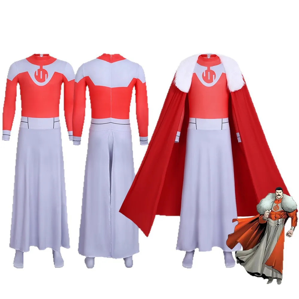 

2026 Invincible Thragg Cosplay Costume Jumpsuit Cloak Performance Disguise Outfit Adult Role-playing Halloween Carnival 110-190