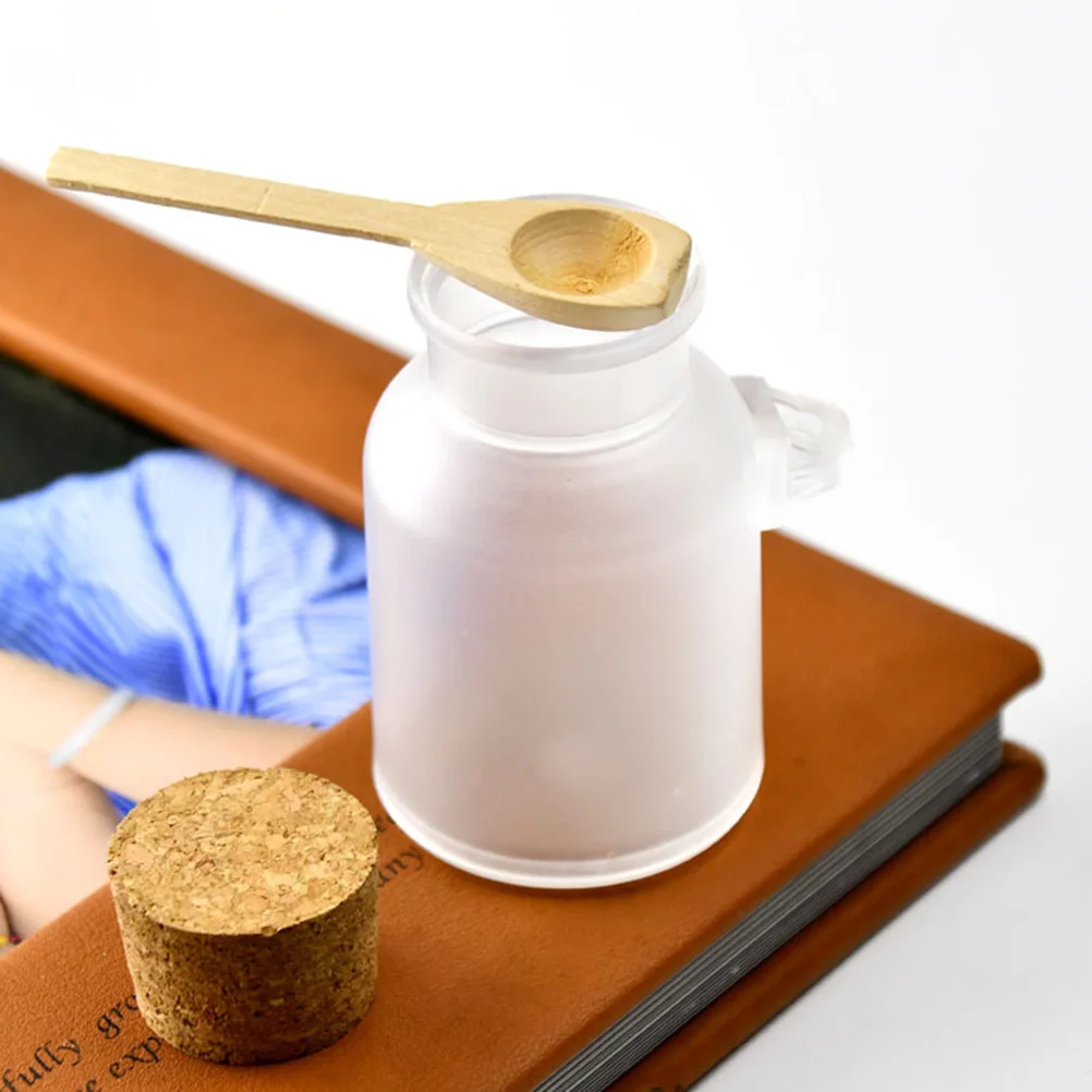 

3pcs Bath Salt Bottle Set 100/200/300Ml Abs Plastic Storage Jars With Cork Cover Spice Powder Container Seasoning Holder