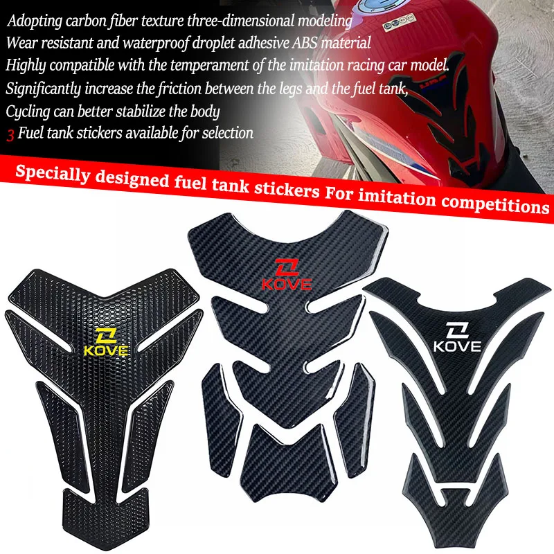 For KOVE 800X 625X 525X 450RALLY 450R 450RR 300RR 250RR Fiber Motorcycle Fuel Tank Pad Cover Protector Decal Stickers