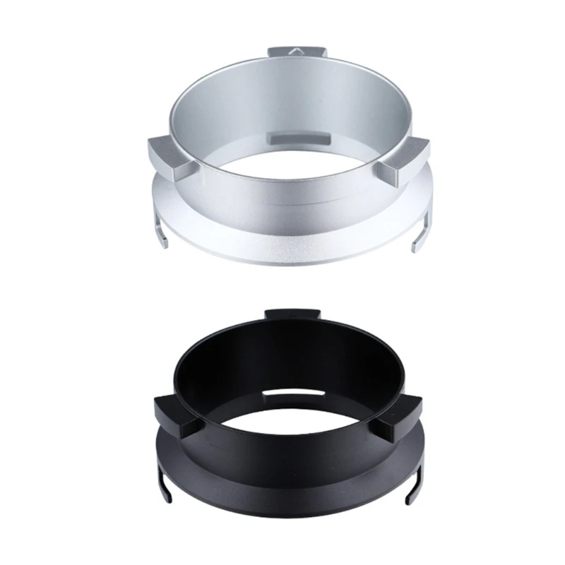 

Coffee Portafilter Ring Bottomless Dosing Funnel Aluminum Alloy Reusable Ring Replacement for 9335/9155/9665/9355