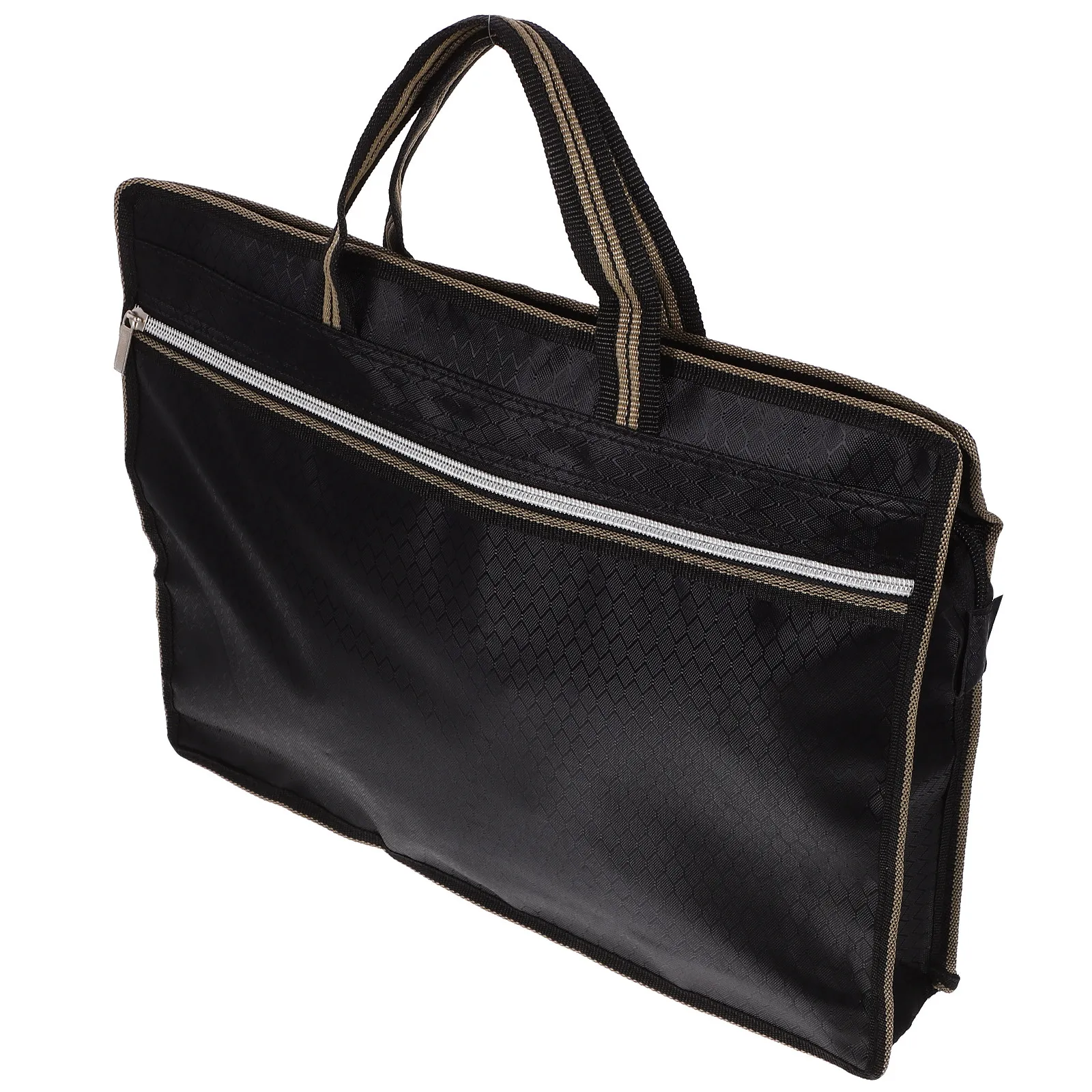 

Oxford Cloth File Pouch Zipper Document Organizer Portable File Storage Bag for Men Students Bank Staff Teachers