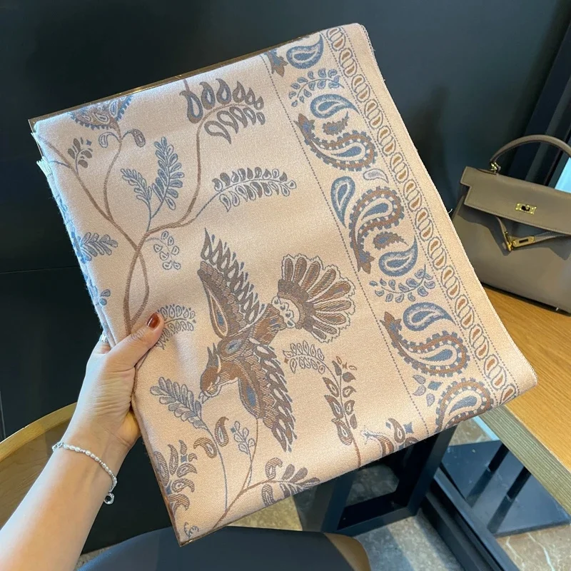 이미테이션 캐시미어 스카프 숄 여성용 가을 겨울 2025 신상 한국 버전 다용도 롱 따뜻한 겸용 스카프 아우터