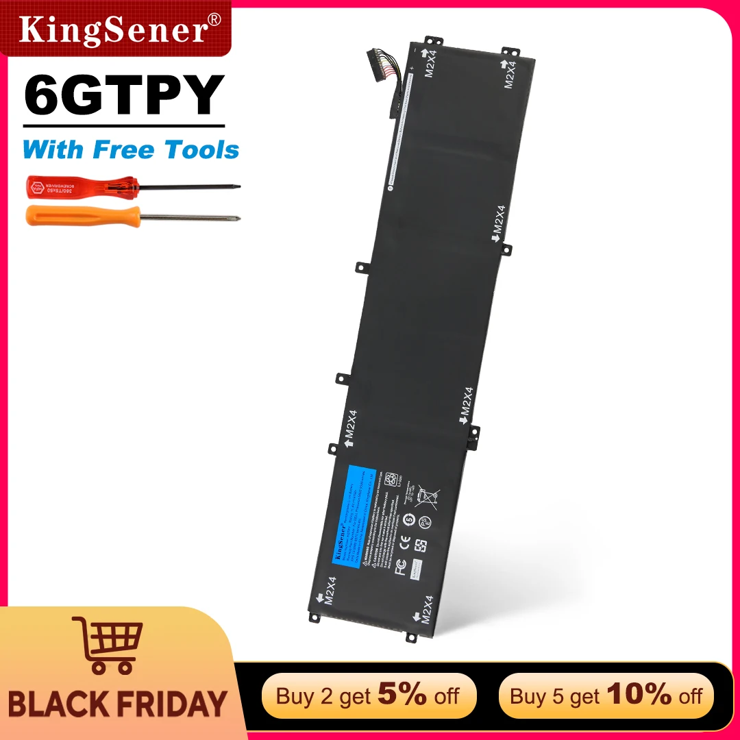 

KingSener Новый аккумулятор для ноутбука 6GTPY 11,4 В 97 Втч для DELL XPS 15 9570 9560 7590 для ноутбука серии DELL Precision 5520 5530 H5H20