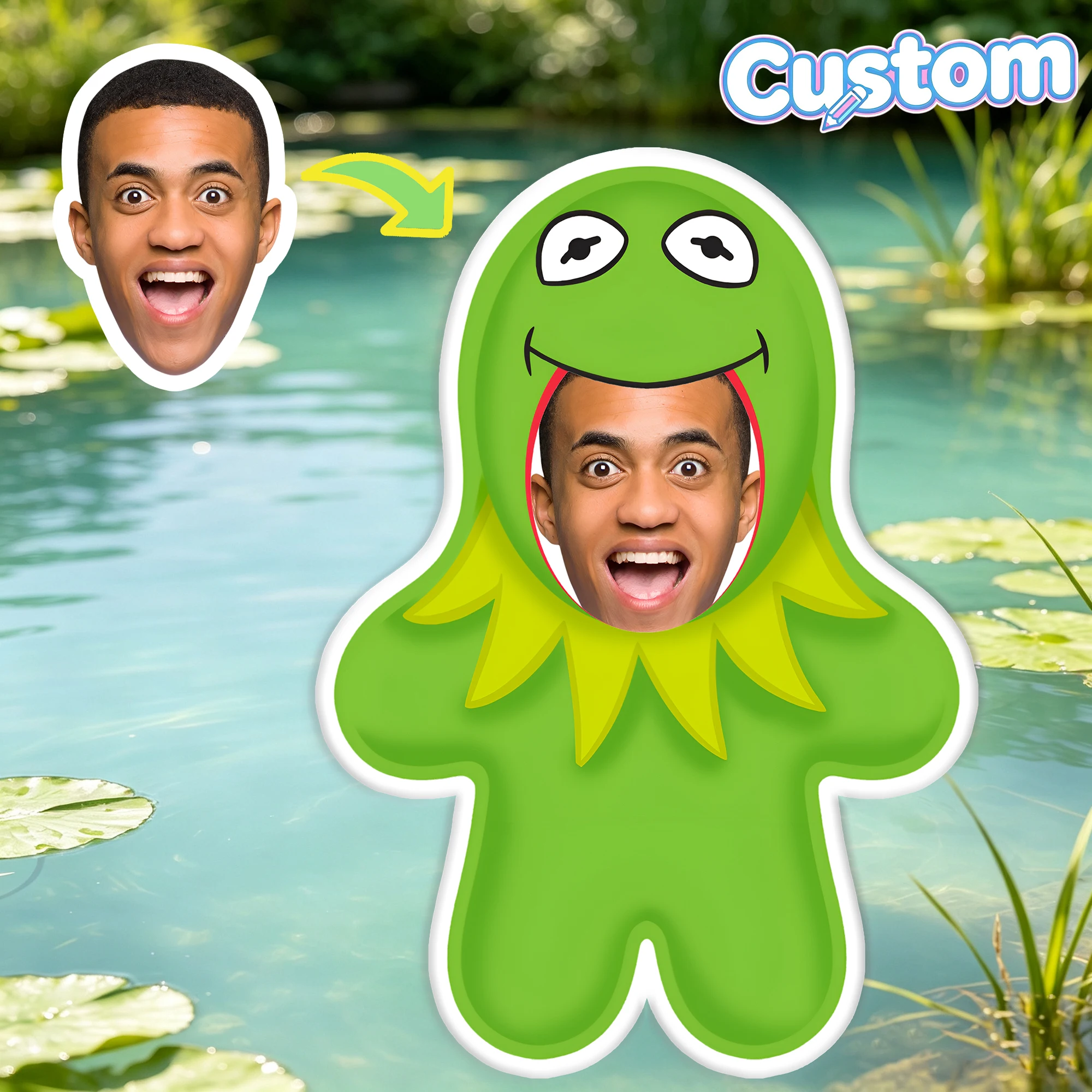 Custom Interesting Frog Pillow Cushion Double Sided Newly Designed  Boyfriends Funny Gift Stuffed Cushions Plush Pillows