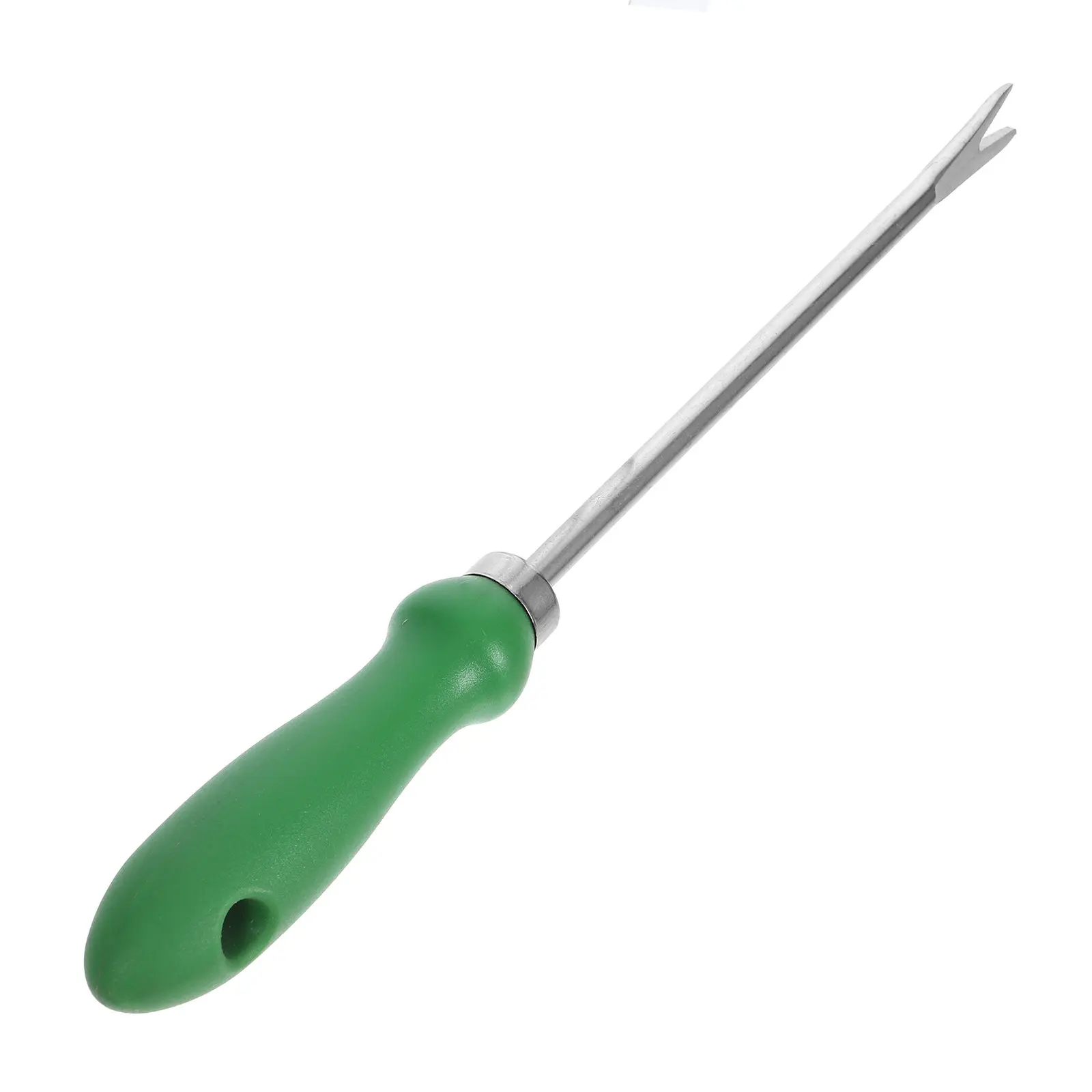 Grass Puller Tool Plastic Handle Iron Tip Dandelion Weeder for Garden Soil Loosening Easy Grip Lightweight Portable Gardening