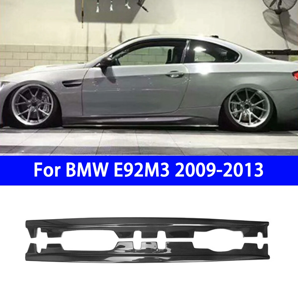 

Suitable for BMW E92 M3 Modified in 09-13, Double-sided Genuine Carbon Fiber Side Skirt Decoration Large Surround