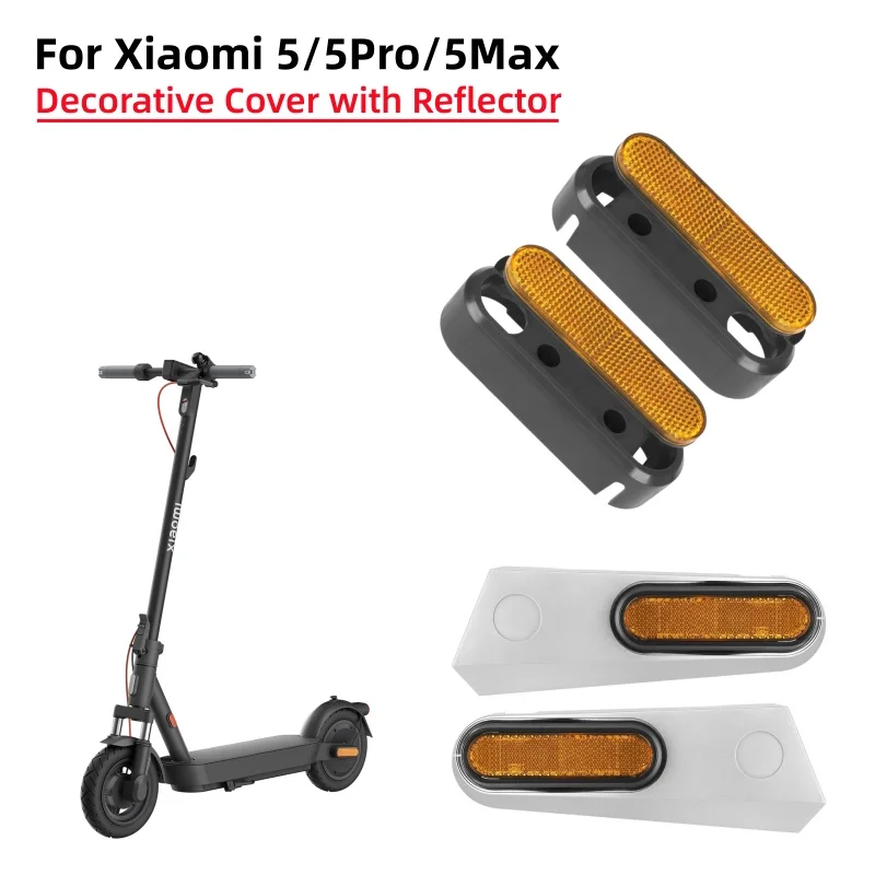 

For Xiaomi 5/5Pro/5Max Decorative Cover with Reflector 5 5 Pro 5 Max Electric Scooter Rear Wheel Trim Cover Rear Fork Shell Part
