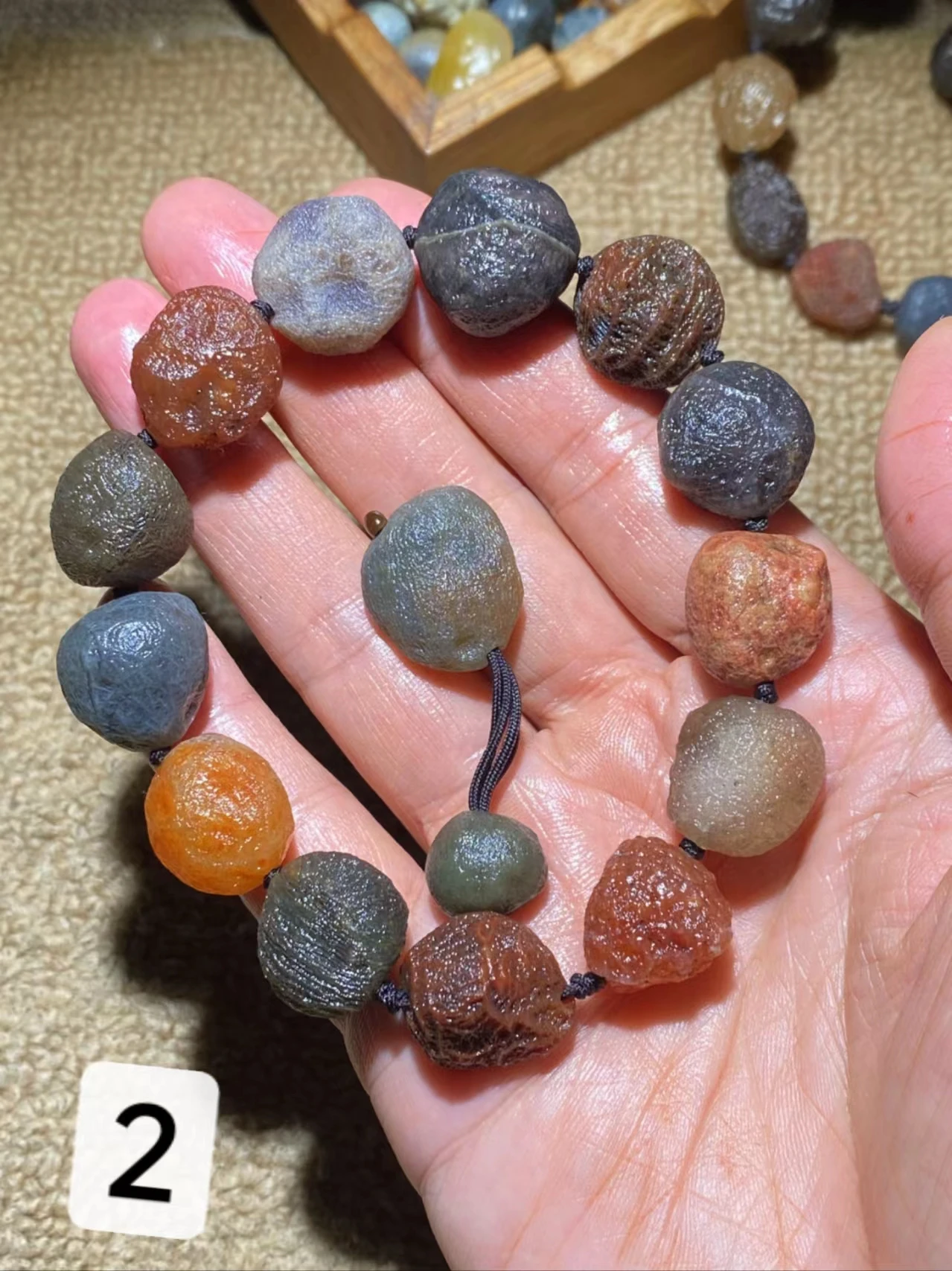 1pcs/lot Cargill Beach Rib Stone Bead Pendant Necklace Bracelet Set Collectibles Natural Rough Stone Beads Gobi Agate Unique