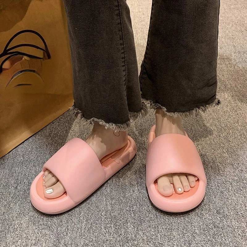 Women Slippers  Soft EVA Couple Slides Summer Beach Shoes Thick Bottom Sandal Suitable Indoor Or Outdoor