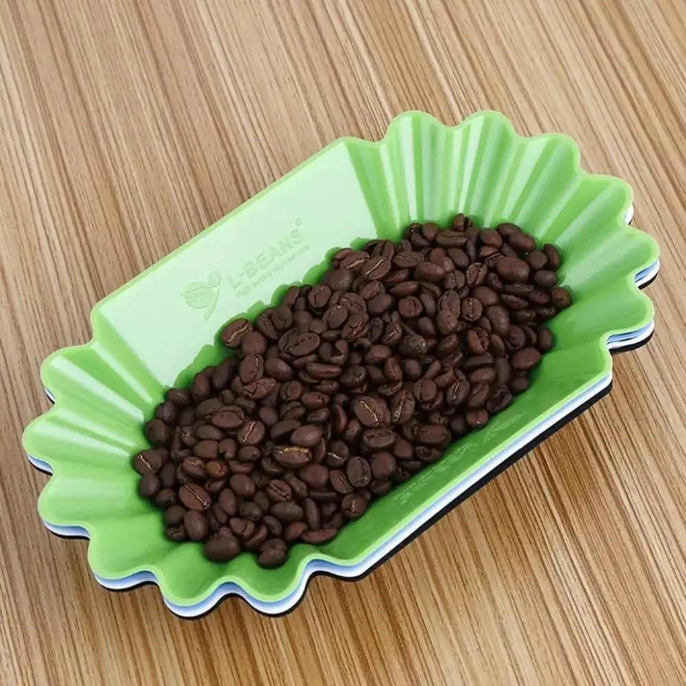 Plastic Coffee Bean Tray Oval 22.3x13x3.5cm Sample Display Tray Practical Reusable Snack Serving Tray Select Coffee Set