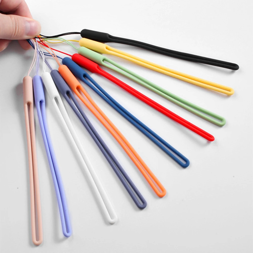 

Wrist Straps Hand Lanyard Silicone Charms for Mobile Phone Camera Keys Cord Chain Cute Lanyard Keychain Keycord Hanging Rope