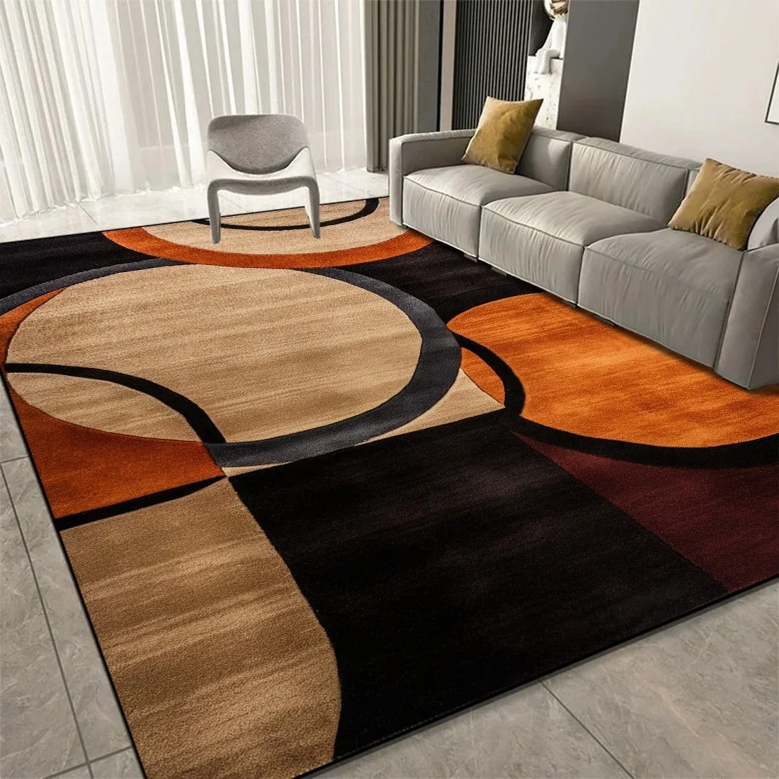 1pc Large Geometric Carpets for Living Room Decoration Sofa Large Area Home Rugs for Bedroom Soft Non-slip Mat for Children