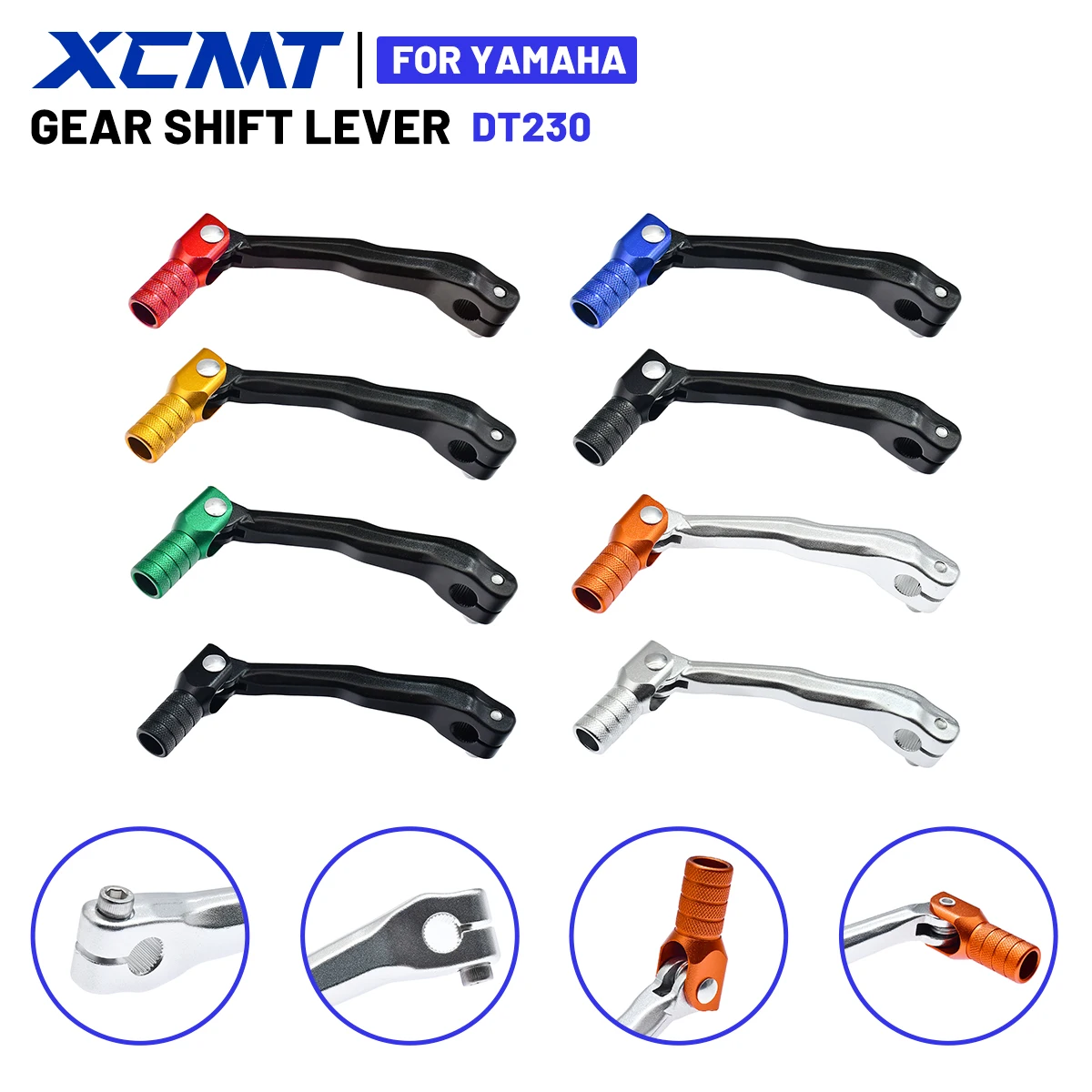 CNC Aluminum Folding Gear Shift Lever Pedal For Yamaha DT230 MT250 Motorcycle Dirt Bike Motocross Enduro Accessories
