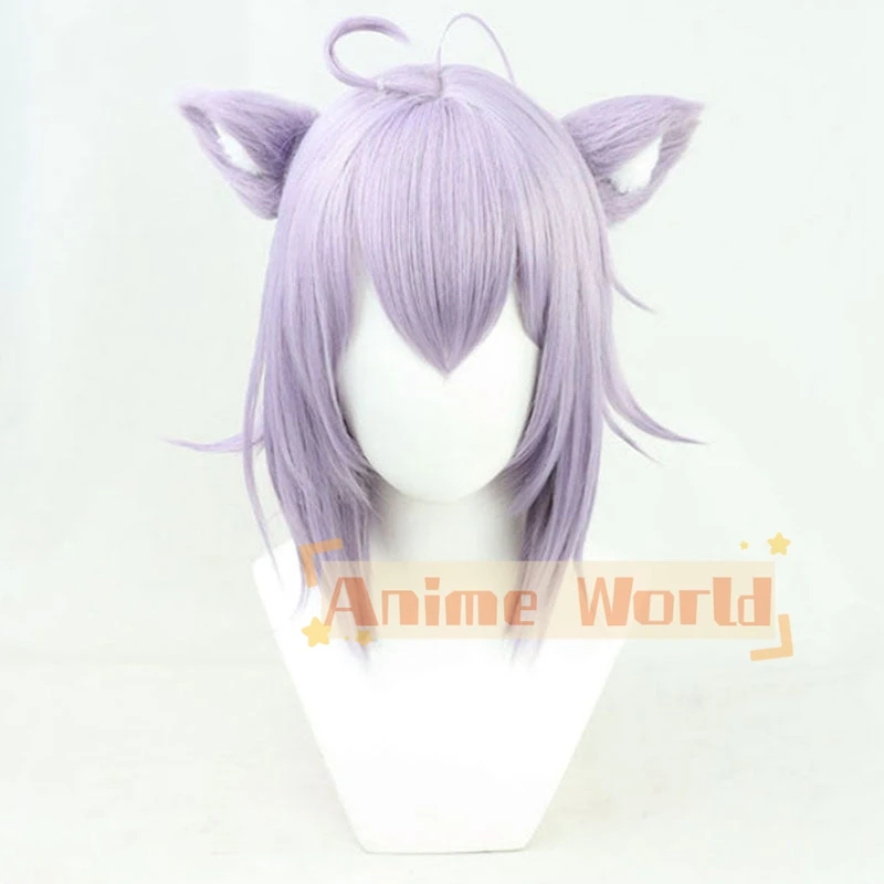 Virtual YouTuber Hololive Nekomata Okayu Cosplay Wig - Wig + Tail Halloween Christmas Woman Men Adult Wig