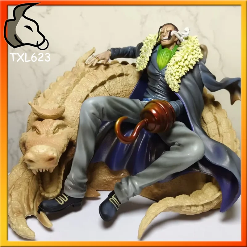 Figura de acción de One Piece Shichibukai, cocodrilo de arena Bt, postura sentada, Laosha Gk, modelo coleccionable de PVC, juguete para regalo