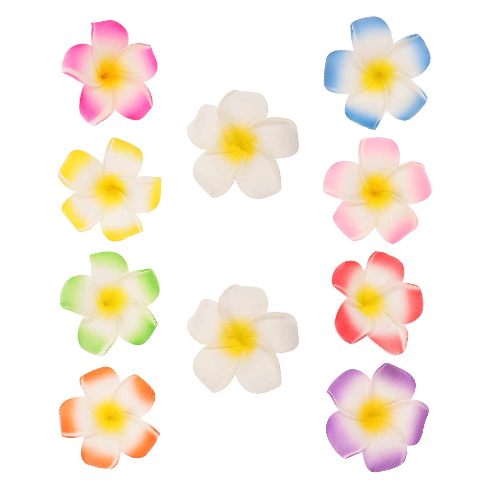 

10pcs Wommen Hawaiian Artificial Simulation Plumeria Hairpins Decorations Summer Beach Flower Hair Clips For Wedding Party