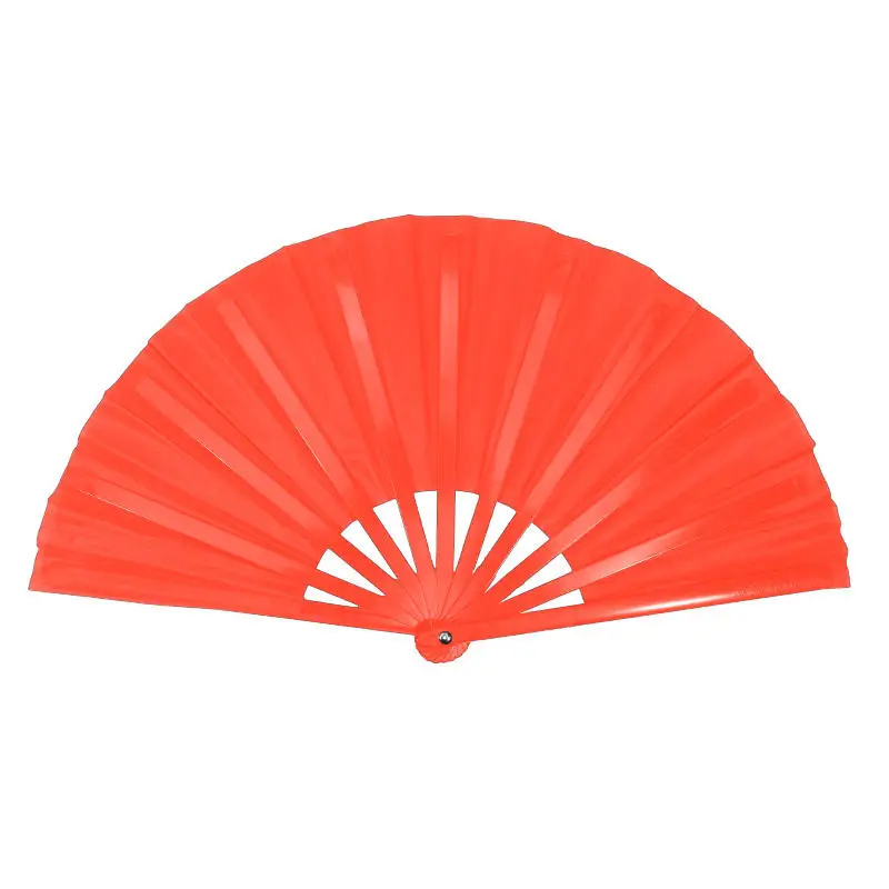 Chinese Style Solid Folding Fan Cloth Blank Plastic Handheld Fan Antiquity Taichi Dance Performance Morning Exercise Accessories