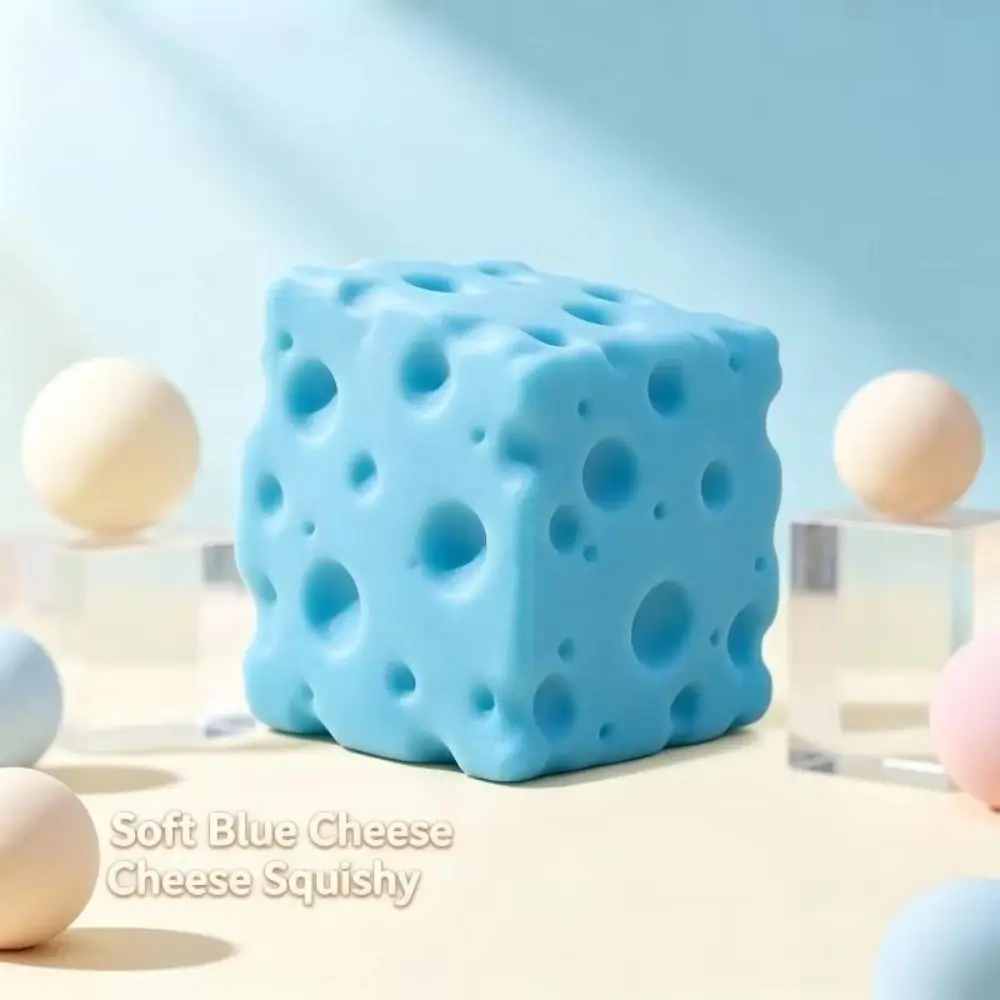 Moldable Cheese Squeezed Toy Hand Relax Kneading Cheese Block Squishy Toy Super Soft Comfortable Cheese Slow Rebound Toy