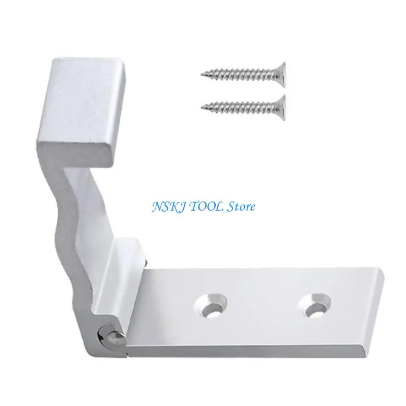 L8RC Wall Mounted Coat Hanger Aluminum Alloy Folding Hook Concealed Robe Towel Hook