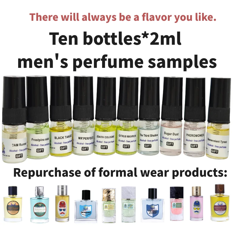 Woody-scented perfume sample with long-lasting fragrance, rich fragrance type, for men6 bottele 2ml man and women. Perfume 2ml