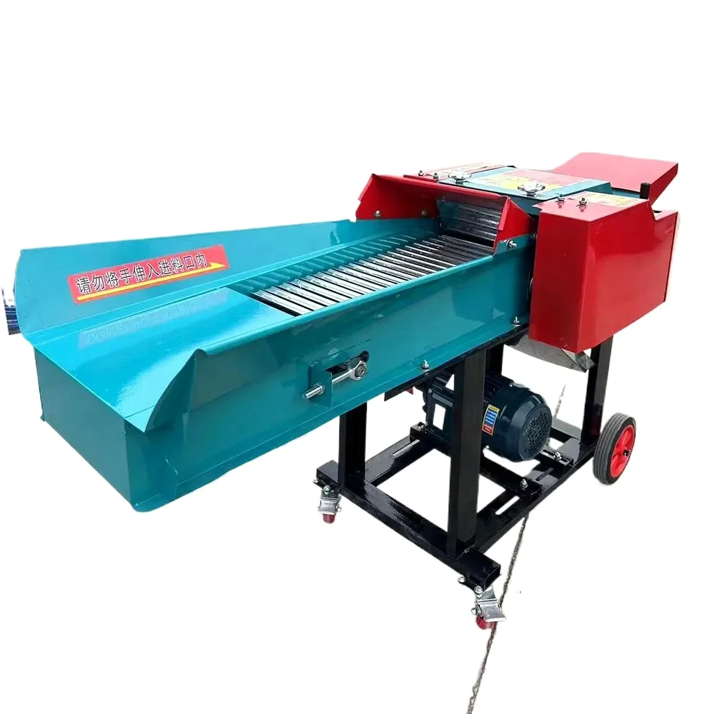 Silage Stalk Pulper Hay Chaff Cutter Machine With Grain Crusher Animal Grass Chopper