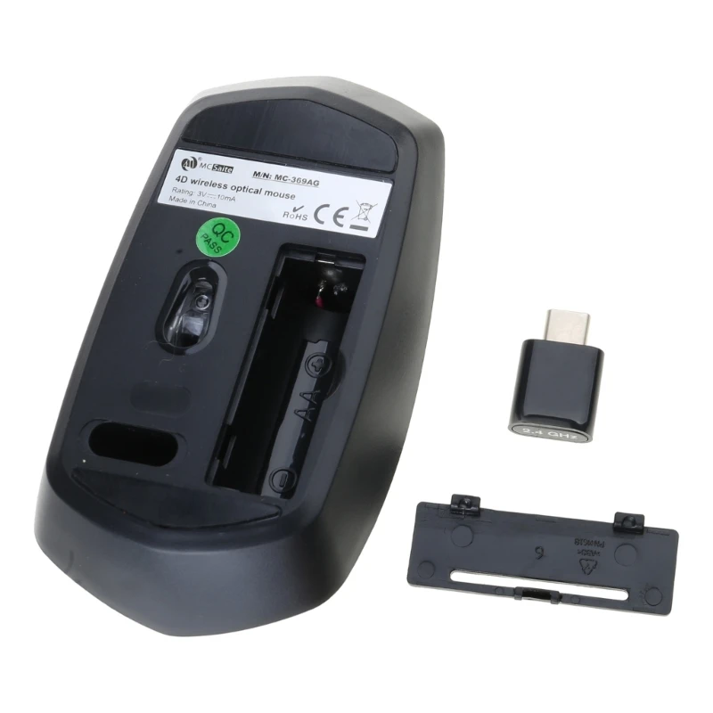 Universal 2.4G Type Wireless Mouse Type-C Adapter 2.4G Quiet Cordless Mice Suitable for USB Devices 4 Buttons User Friendly image 5