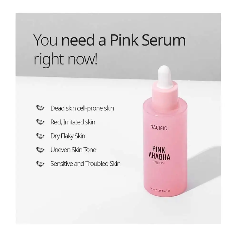 Nacific PINK AHABHA Serum Double Set (2pcs *50ml) Remove Dead Skin Cell Improve Tone Vitamin Mineral Promote Moisture Wrinkle