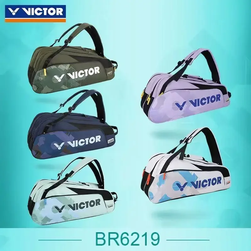 VICTOR BR6219 Badminton Kitbag 6 Racket Compartment Shoe Compartment Removable Backpack Straps