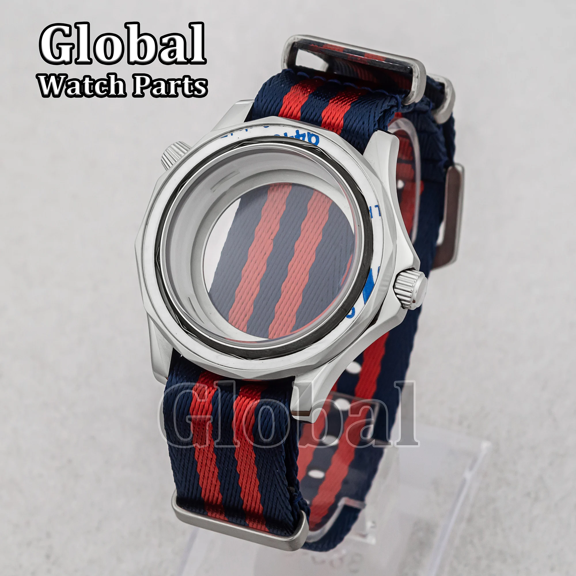 41mm Watch Case Nylon Strap for Mod Seamaster 300 Stainless Steel Watch Accessories Water Resistant 10ATM Fit NH35/NH36 Movement