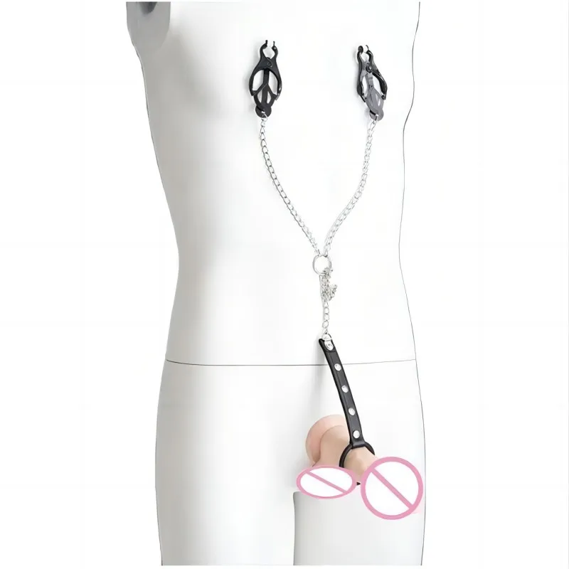 

Stainless Steel Metal Chain Nipple Milk Clips Breast Clip Sex Slaves Fetish Nipple Clamps Sex Toys Butterfly Style For Couples