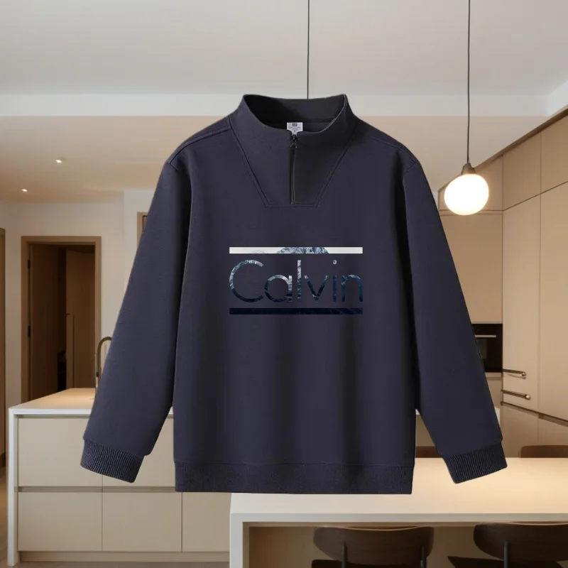 Heavyweight Pure Cotton Sweatshirt Workwear with Print, Autumn and Winter Class Uniform