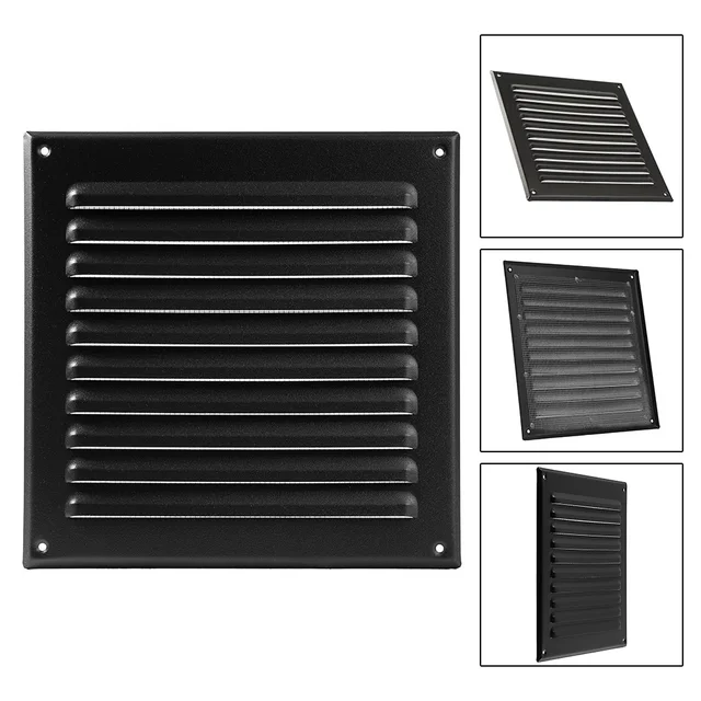 250x250mm Metal Louver Vent Cover Square Vent Exterior Wall Grille Cover Heating Cooling & Vents Plate Insect Screen Cover 2 250x250mm Metal Louver Vent Cover Square Vent Exterior Wall Grille Cover Heating Cooling & Vents Plate Insect Screen Cover 2