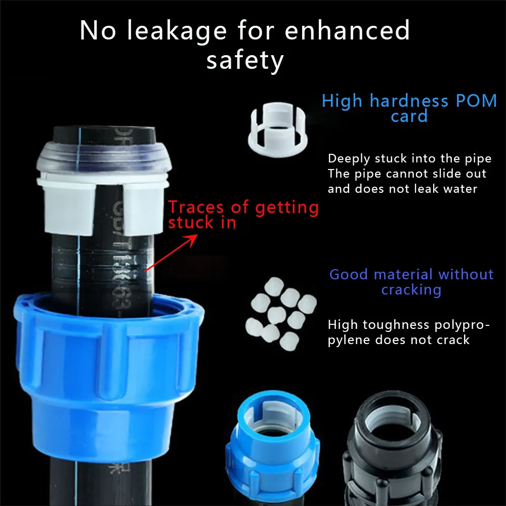 

PE Pipe Fittings 20/25/32mm Leakproof PP Joint for HDPE Water Pipe,Garden Irrigation & Household Water Supply Plumbing Access.