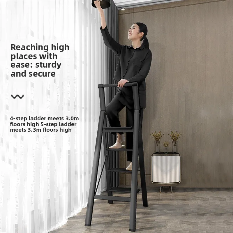 Kentai A Frame Ladder Folding Aluminum Alloy Indoor Safe Multifunction Telescoping Four Step Flower Rack Household Step Ladder