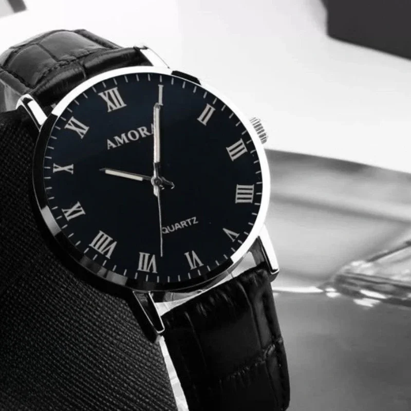

Мужские часы Деловые наручные часы Роскошный кожаный ремешок Аналоговые часы Кварцевые наручные часы Мужчины Женщины Повседневные простые часы