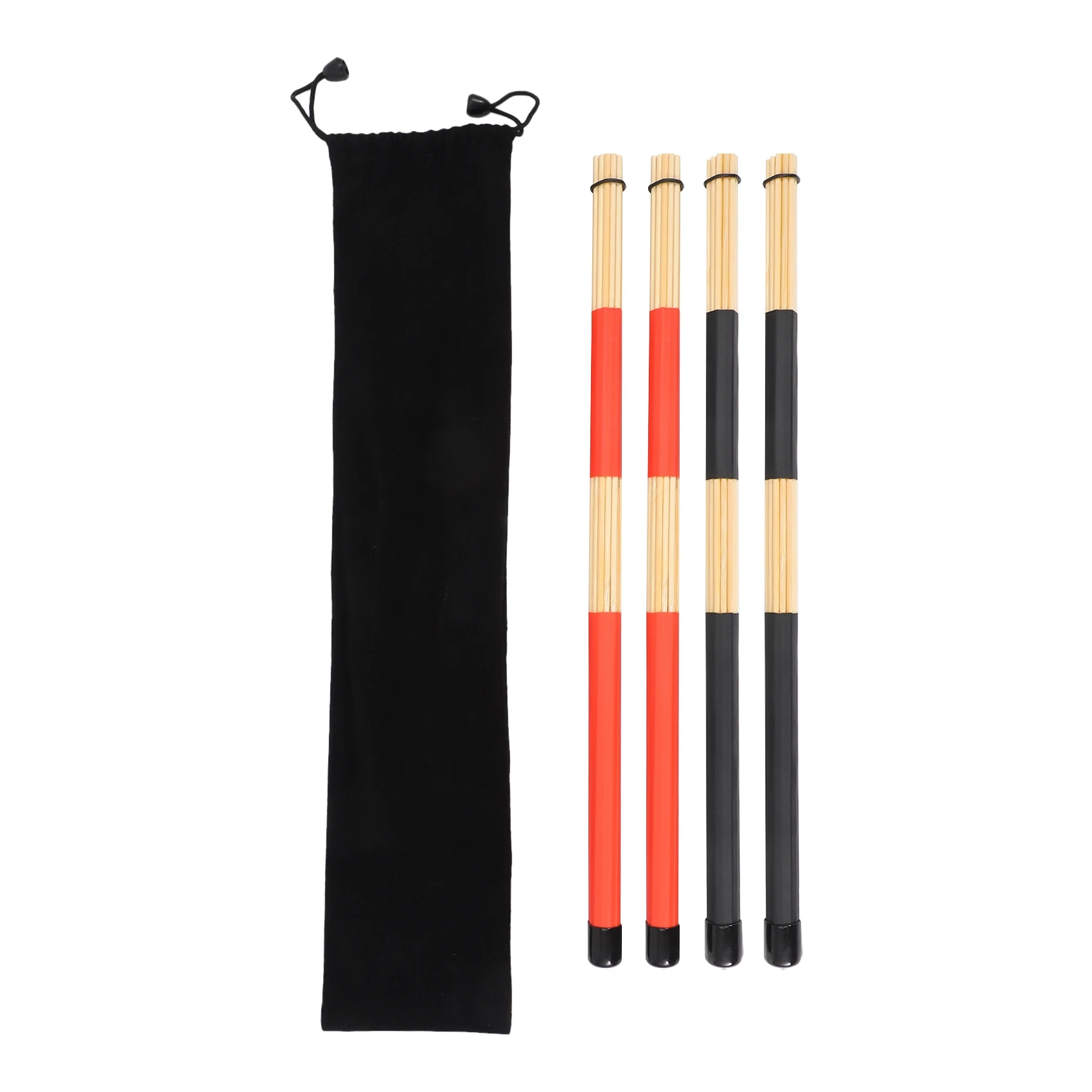 UJVS-2 Pairs Drum Sticks Brushes Rute Jazz Drumsticks Practical Drumsticks for Skilled Drummers to Create New Sound of Drum