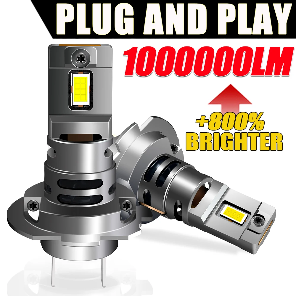 

Светодиодная лампа H7, мощная автомобильная фара, CANBUS, автомобильные прожекторы, турбо-противотуманная фара, суперяркие фары, Plug&Play, светодиодная фара 12В