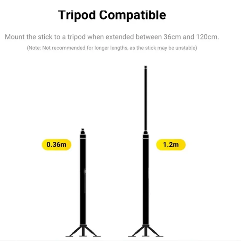 Y45A-Extended Edition Selfie Stick  9.8Ft For Insta360 X5 Works X4,X3 ONE RS,ONE X2,ONE R,ONE X,ONE Action Camera