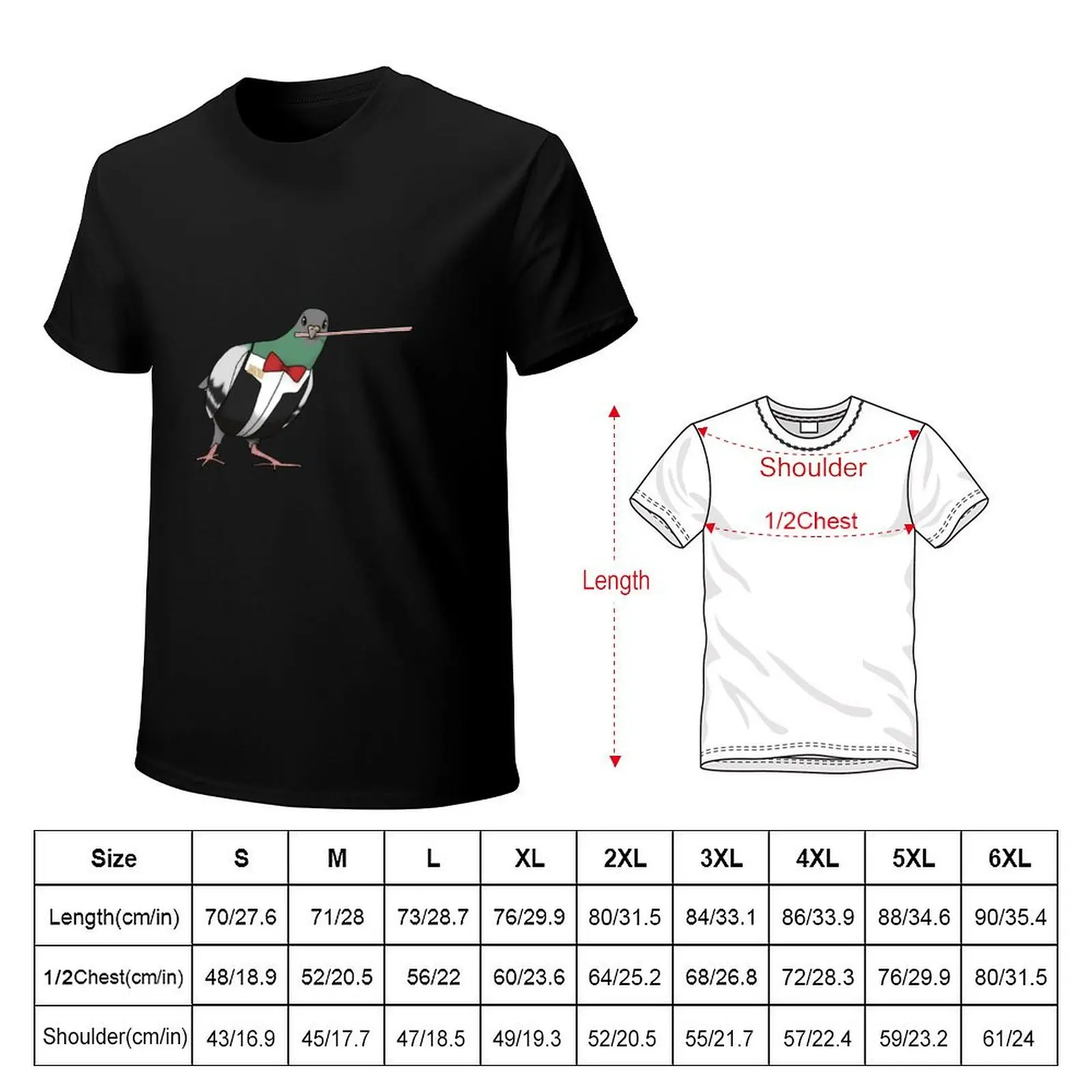 Nigel-Pigeon Waiter T-Shirt t shirt man luxury T-Shirt
