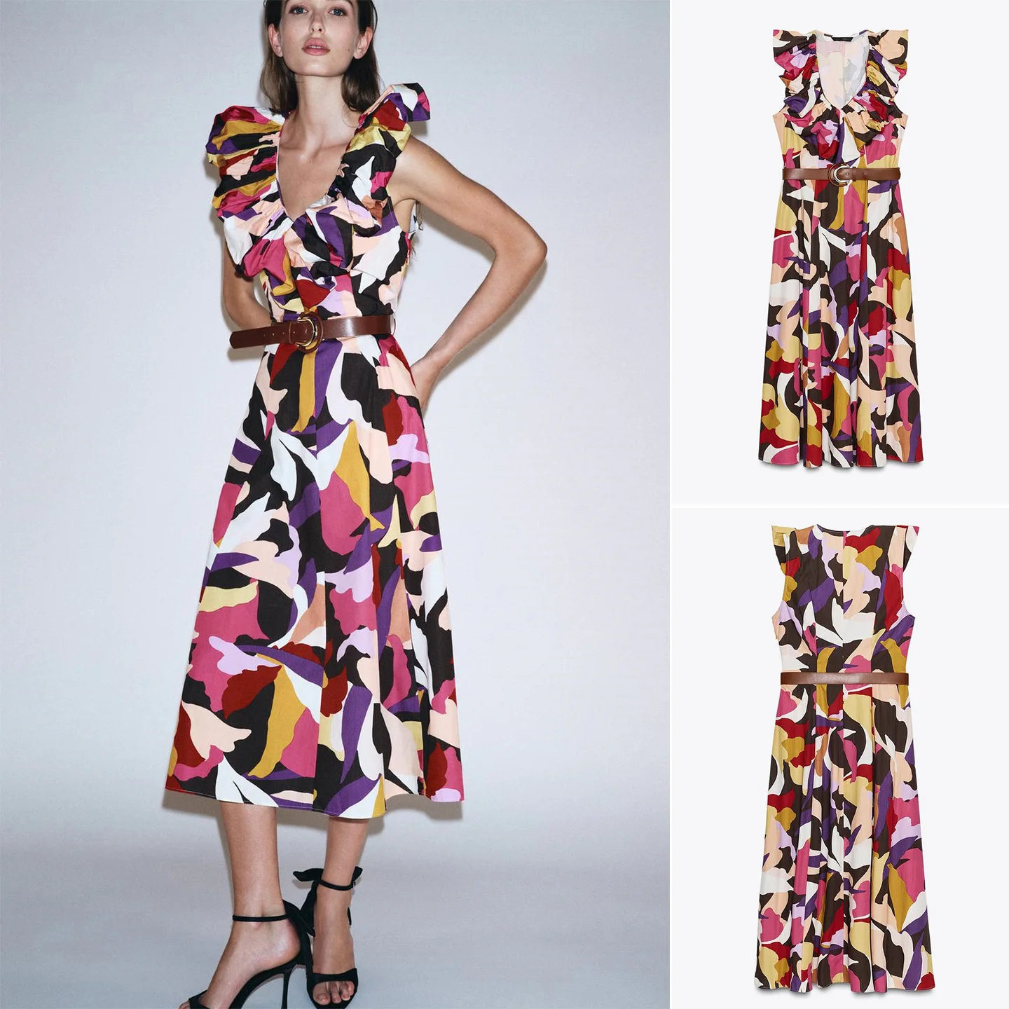 وصول جديد ميدي دكتور المرأة V-ne طباعة الشاش مربوط عادية Sle ألياف البوليستر 00% No Sve الصيف Faion Dr