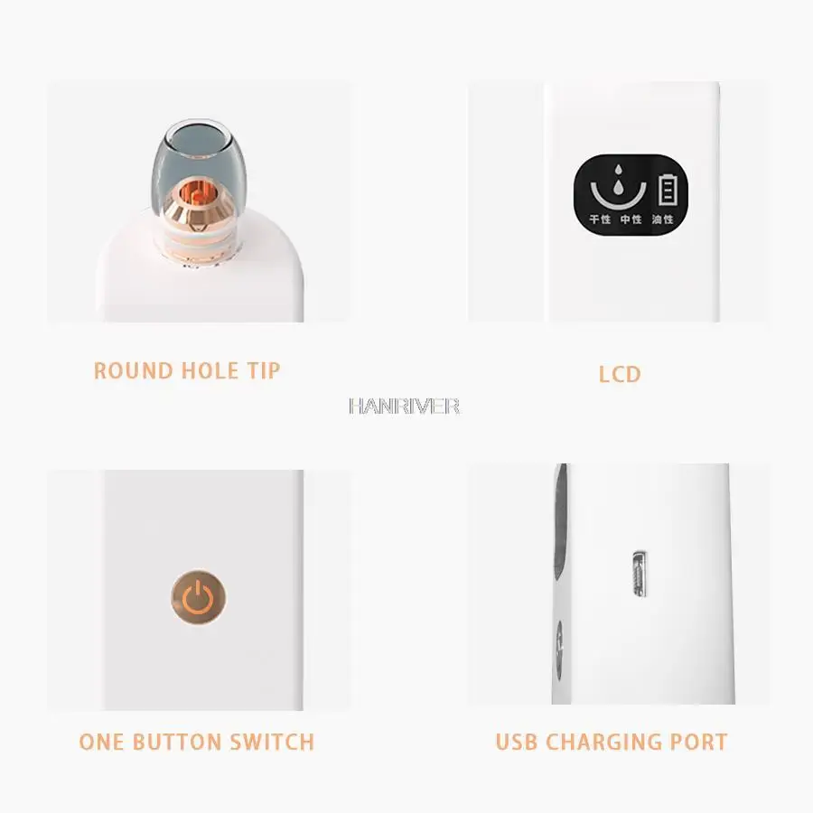 Odkurzacz do twarzy z czarnymi kropkami, usuwacz trądziku i zaskórników, odkurzacz do czarnych kropel, oczyszczacz porów, narzędzia do pielęgnacji skóry.