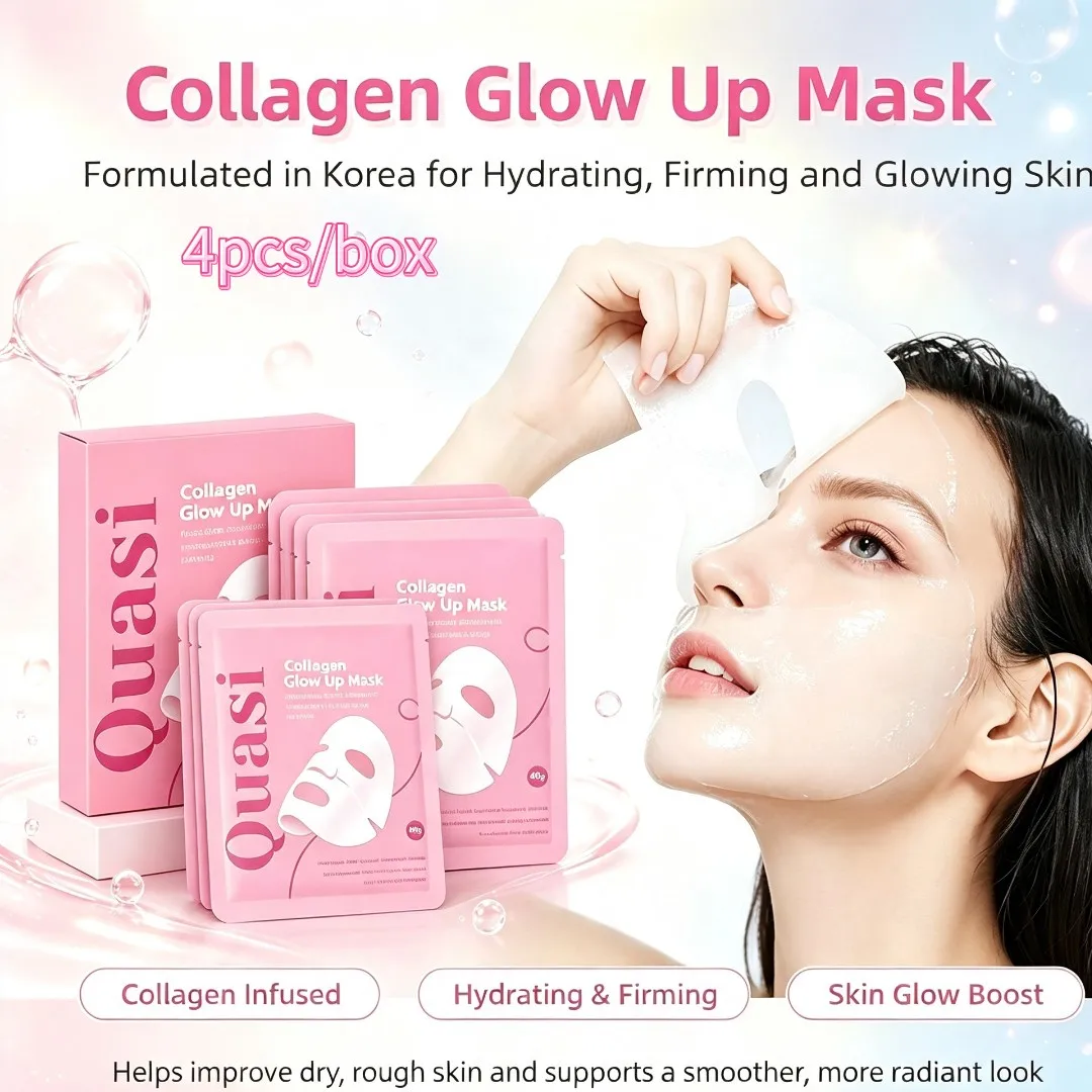Bio Collagen Overnight Mask 4Pcs Lifting Firming Deep Hydrating Pore Minimizing Anti Aging Improve Elasticity Skin Care Masks