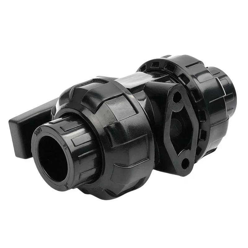 1PC I.D 20/25/32mm Black PVC Union Ball Valve Manual Switch Chemical Pipe Valve Aquarium Water Pipe Connectors Supply Fittings