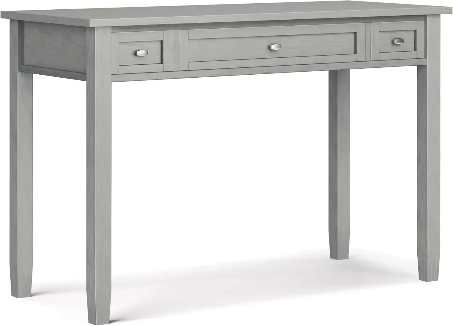 

Warm Shaker Solid Wood Transitional 48 Inch Wide Desk in Fog Grey, for The Office Desk, Writing Table, Workstation & Study Table