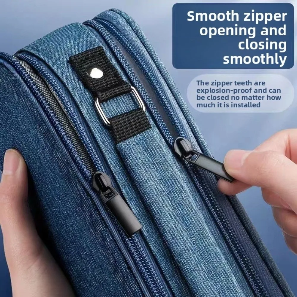 

Портативная холщовая сумка-карандаш, ручная утолщенная сумка для канцелярских принадлежностей большой емкости, многофункциональная 5-слойная коробка для хранения, офисная