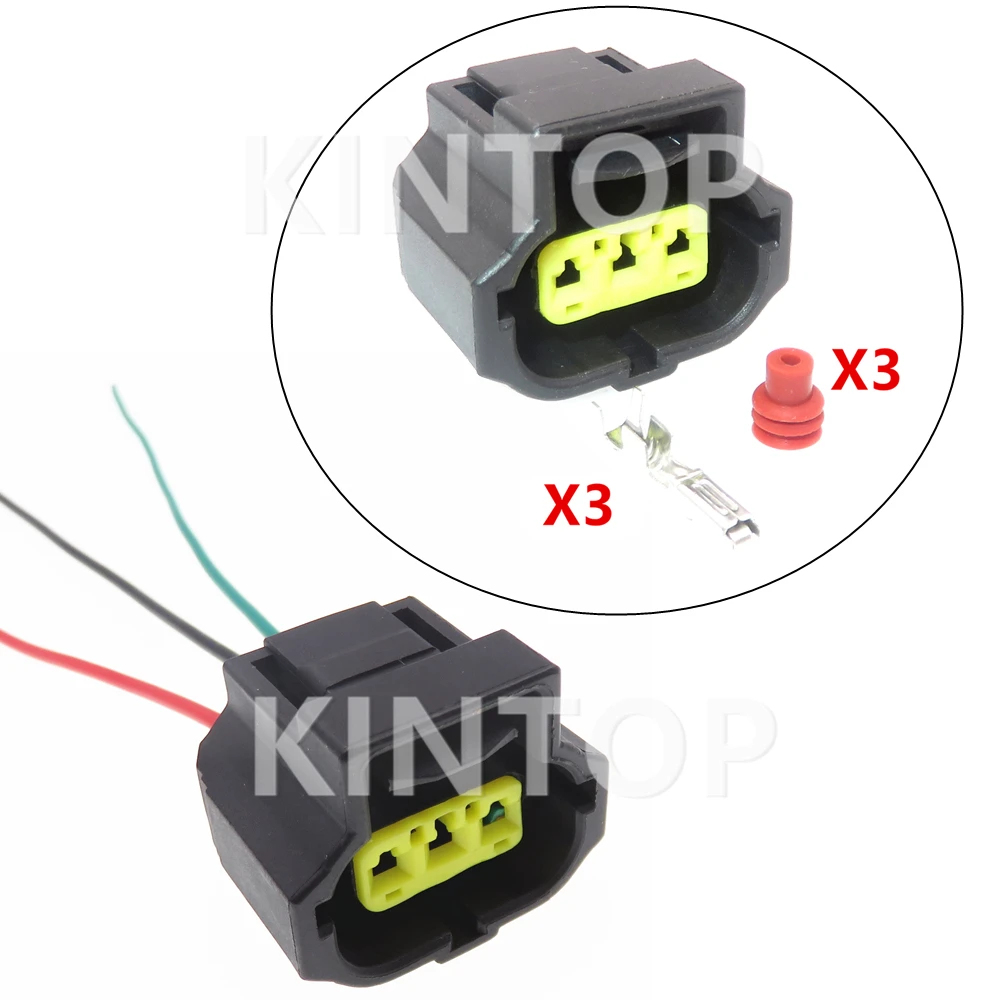 1 Set 3 Pins Car Alternator Electric Wiring Waterproof Socket For Ford 184032-1 Automobile AC Assembly Wire Connector